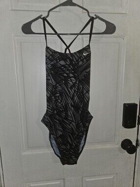 Nike Swim Female Flux Swimsuit Black/ Grey 6